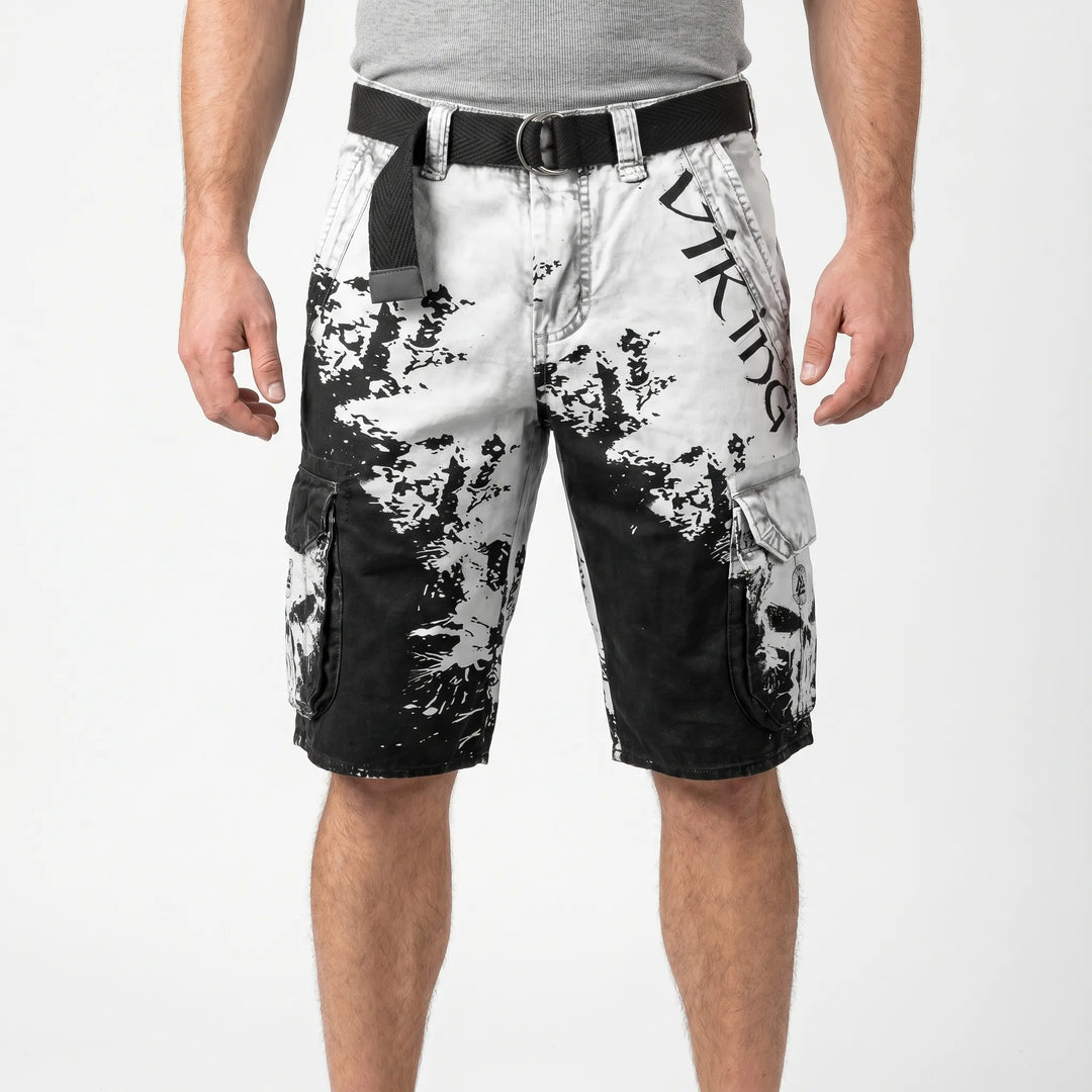 Cargo short heren | Korte broek met zakken en print