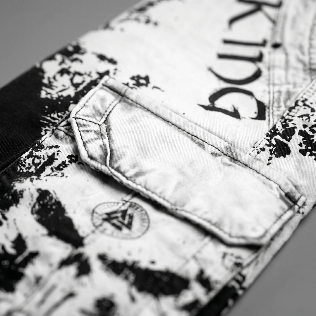 Cargo short heren | Korte broek met zakken en print