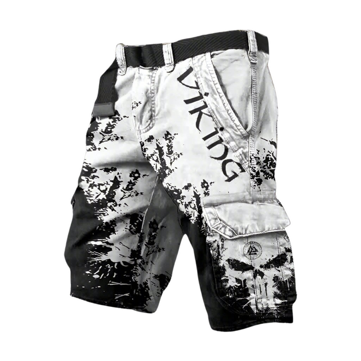 Cargo short heren | Korte broek met zakken en print