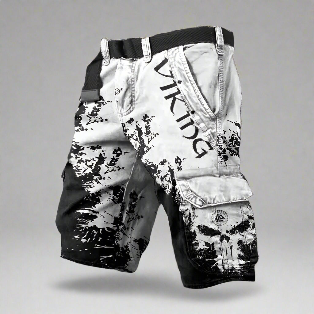 Cargo short heren | Korte broek met zakken en print