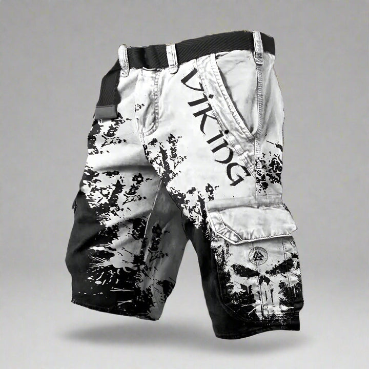 Cargo short heren | Korte broek met zakken en print
