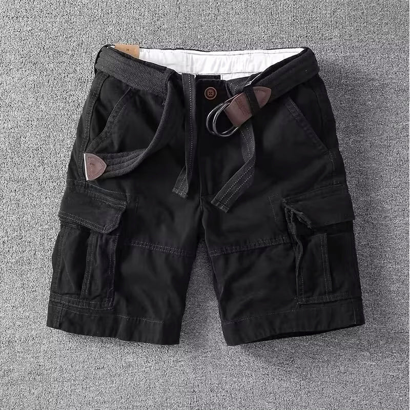 Cargo shorts heren | Casual korte broek met riem