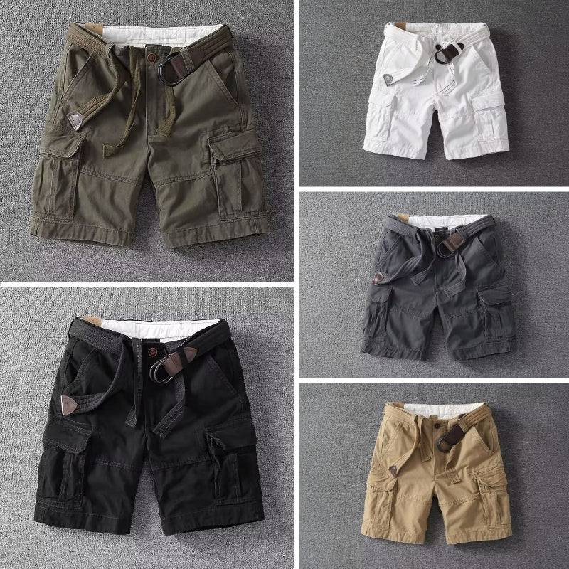 Cargo shorts heren | Casual korte broek met riem