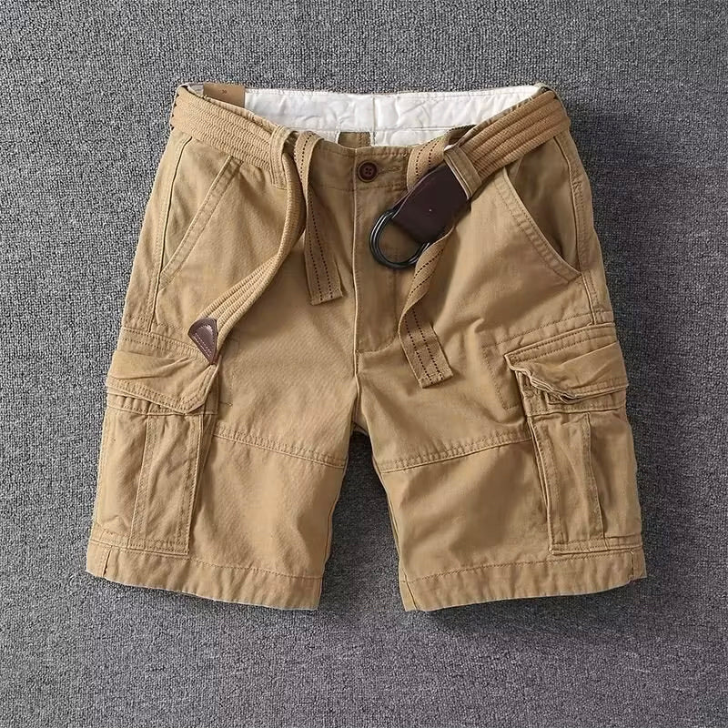 Cargo shorts heren | Casual korte broek met riem