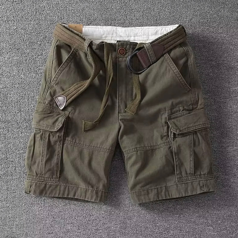 Cargo shorts heren | Casual korte broek met riem