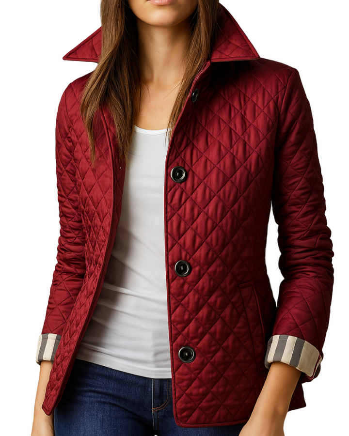 QuiltCharm | Dames gewatteerde jas met knoopsluiting