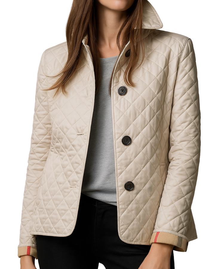 QuiltCharm | Dames gewatteerde jas met knoopsluiting