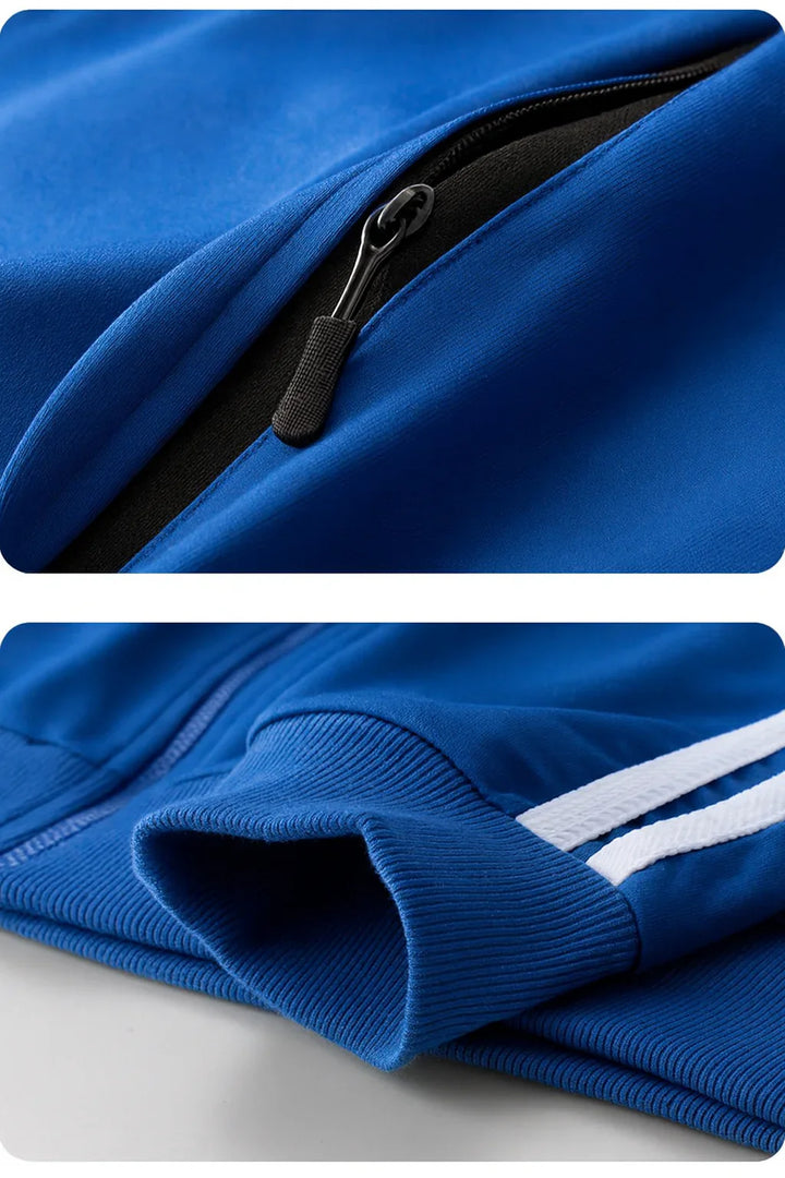 Heren trainingspak | Sportief tracksuit met rits en streepdesign