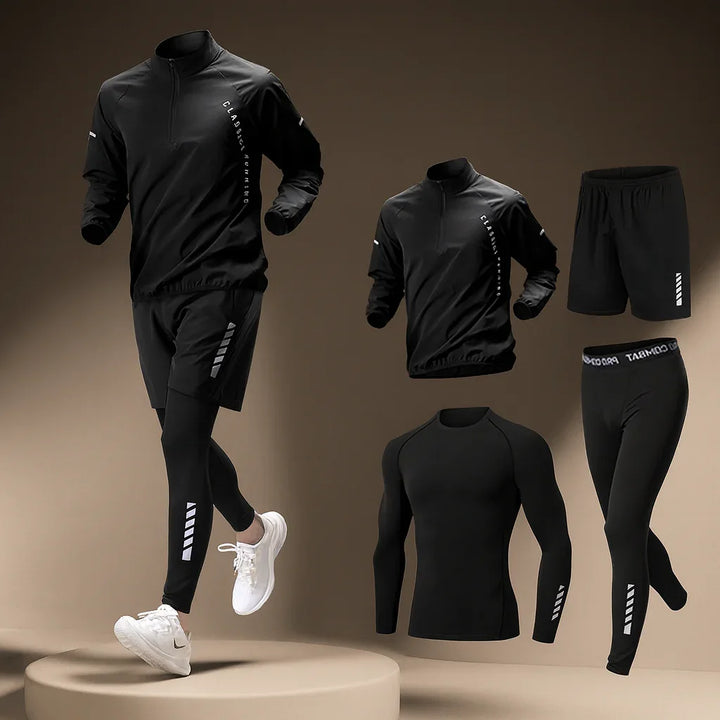 Heren sportset 4-delig | Thermokleding en sportset