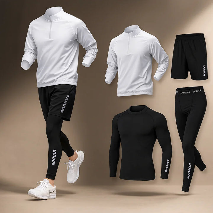 Heren sportset 4-delig | Thermokleding en sportset