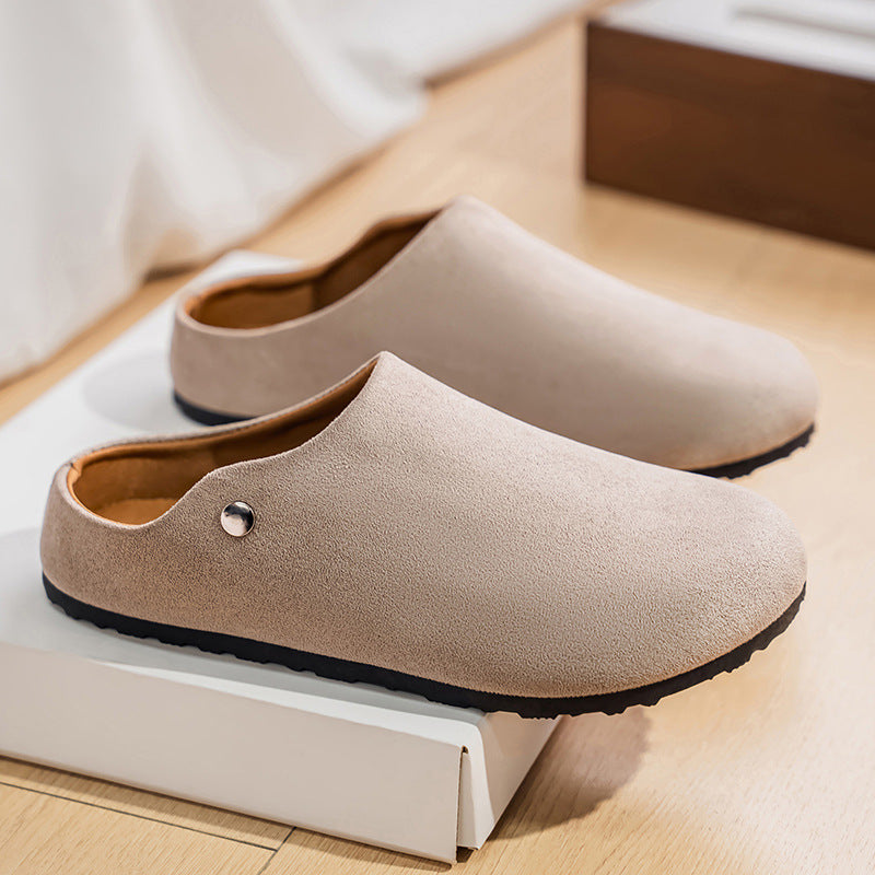 Clogs | Suède clogs met zachte binnenzool