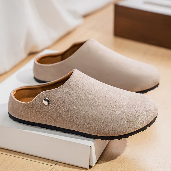 Clogs | Suède clogs met zachte binnenzool