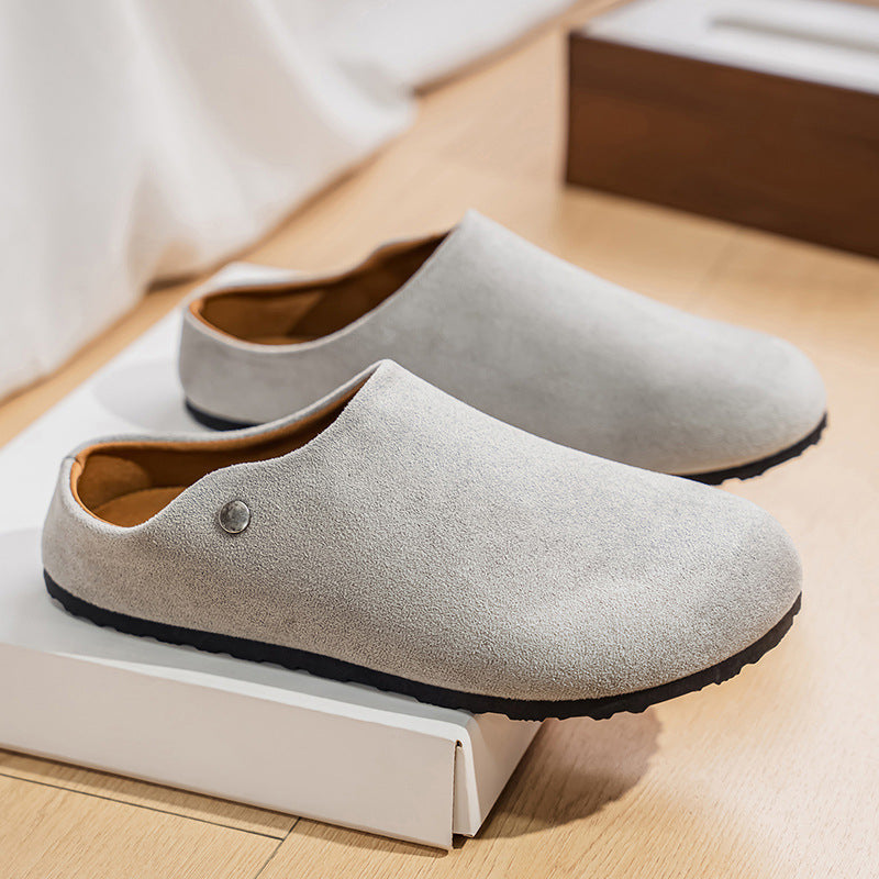 Clogs | Suède clogs met zachte binnenzool