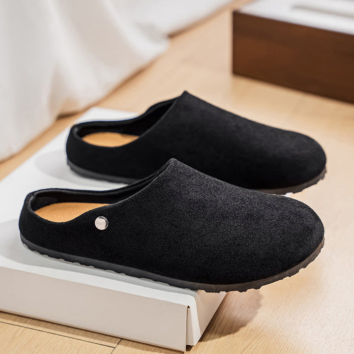 Clogs | Suède clogs met zachte binnenzool