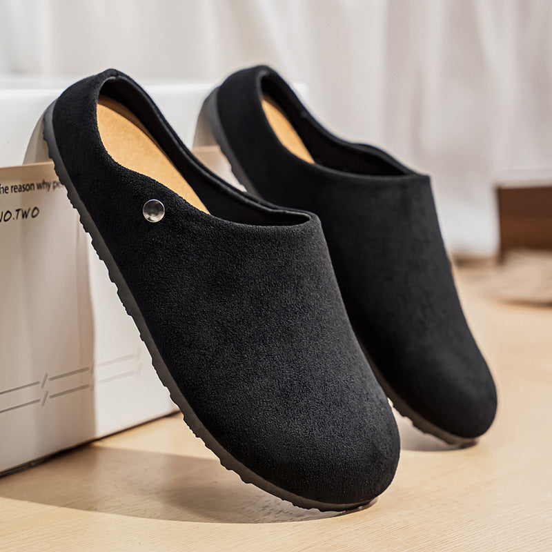 Clogs | Suède clogs met zachte binnenzool