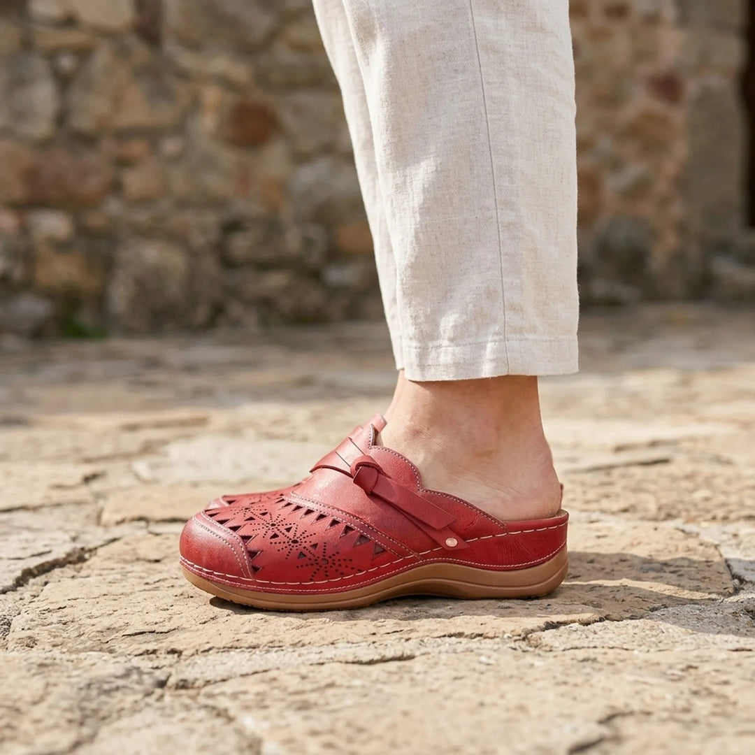 Clogs dames | Comfortabele clogs met uitgesneden patroon