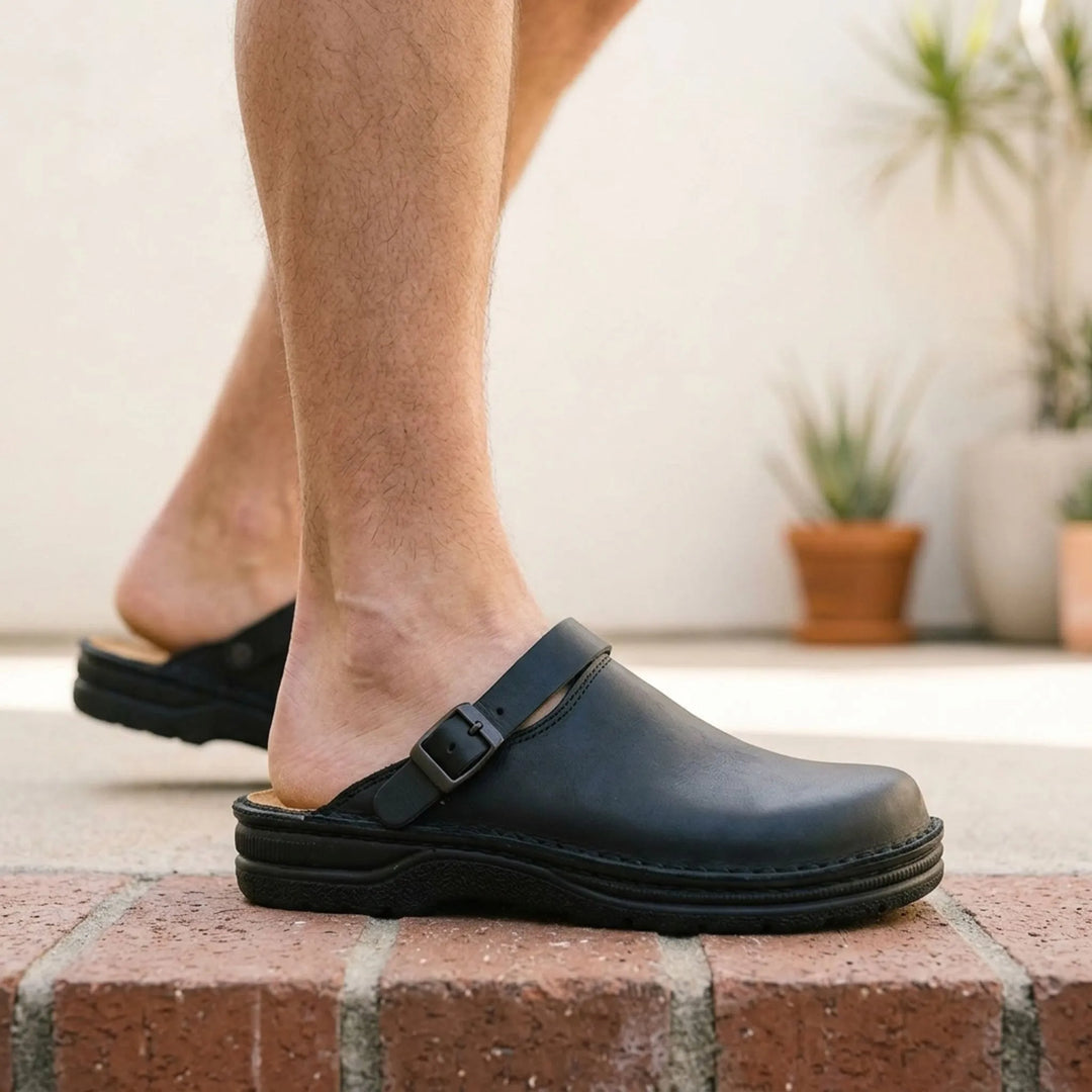 Clogs heren | Comfortabele clogs met verstelbare gesp