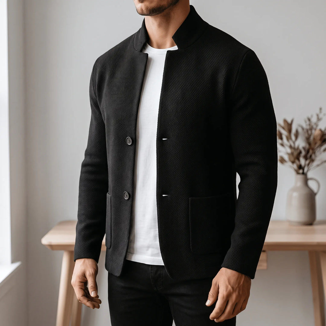 Colbert heren | Casual blazer met opstaande kraag en zakken