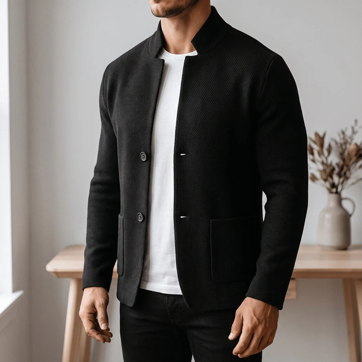Colbert heren | Casual blazer met opstaande kraag en zakken