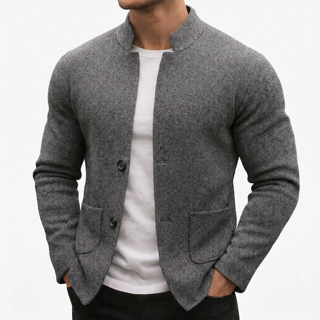 Colbert heren | Casual blazer met opstaande kraag en zakken