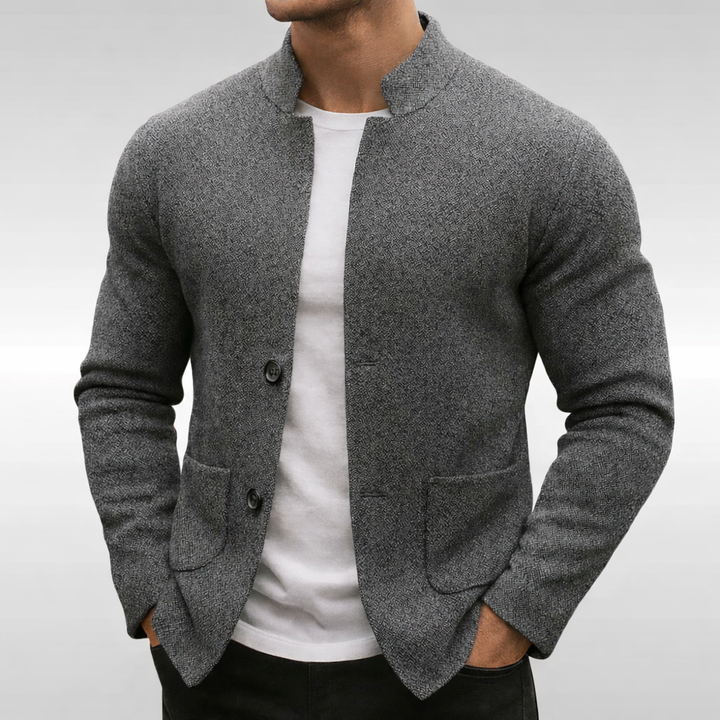 Colbert heren | Casual blazer met opstaande kraag en zakken