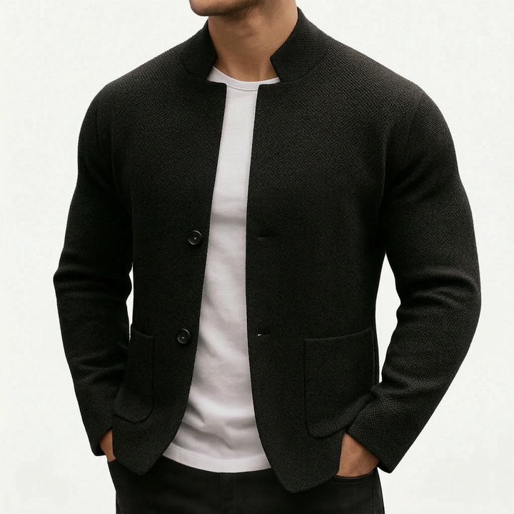 Colbert heren | Casual blazer met opstaande kraag en zakken