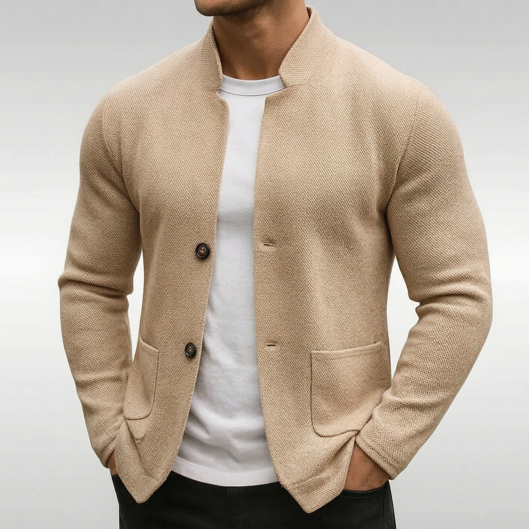 Colbert heren | Casual blazer met opstaande kraag en zakken
