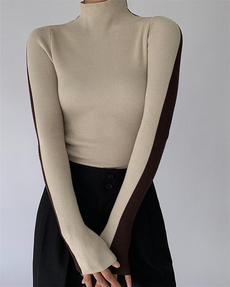 Coltrui dames | Zwart aansluitend model met contraststrepe