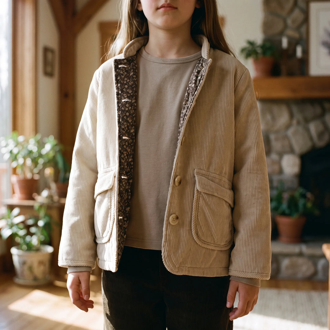 Corduroy jas dames | Casual model met knopen en grote zakken