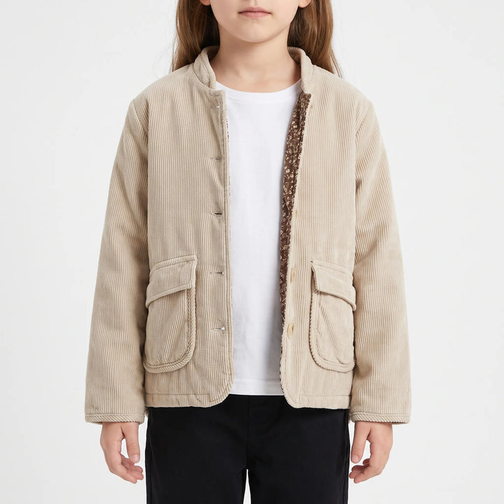 Corduroy jas dames | Casual model met knopen en grote zakken
