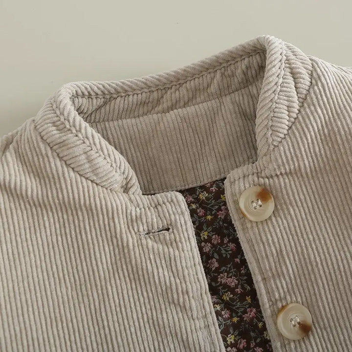 Corduroy jas dames | Casual model met knopen en grote zakken
