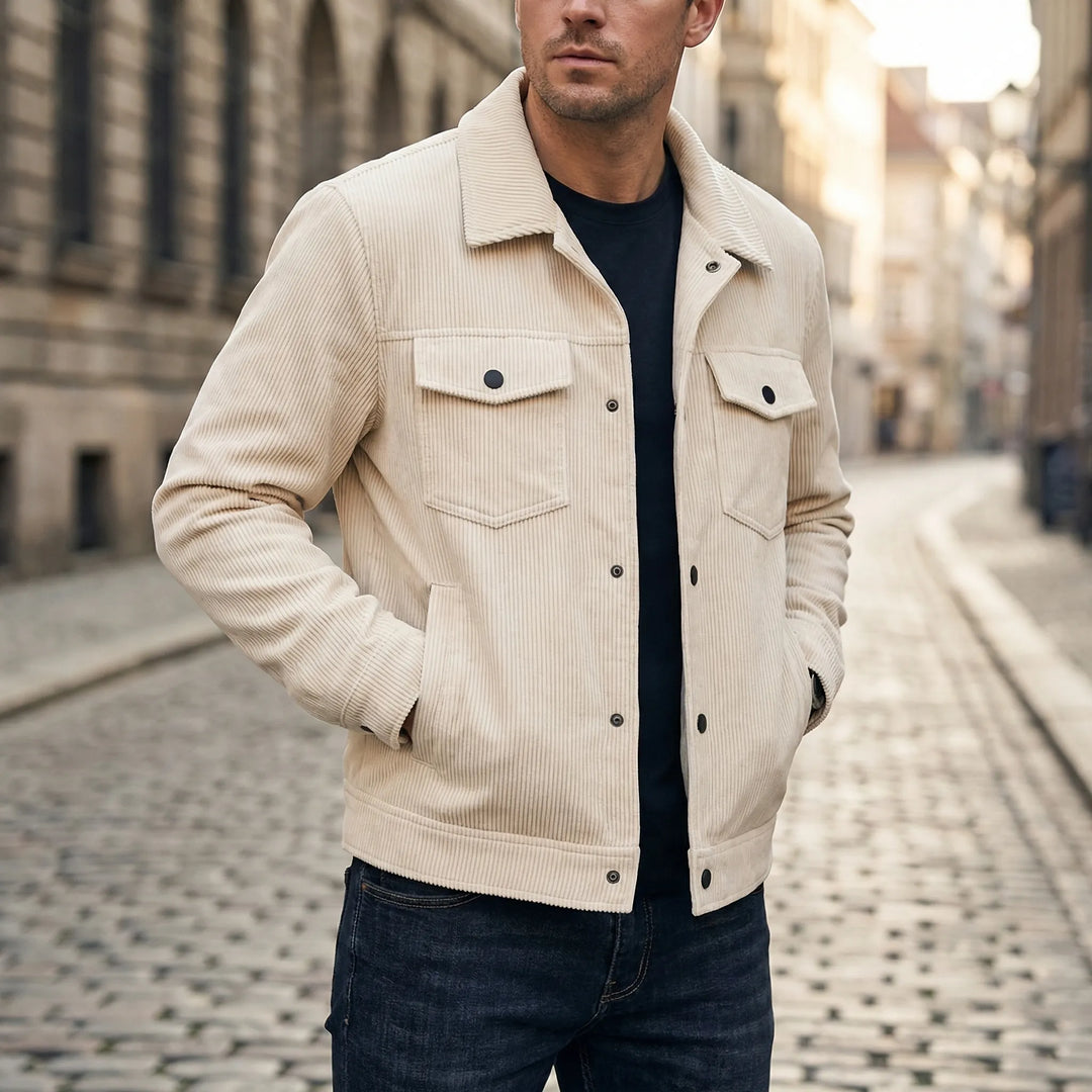 Corduroy jas heren | Ribstof jas met warme en casual look