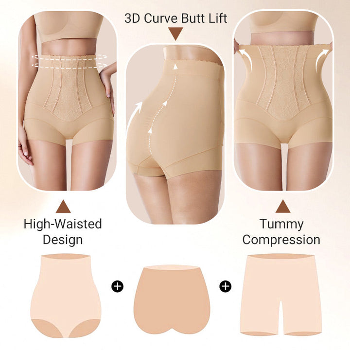 Corrigerend ondergoed dames | Naadloze shapewear short met buikcorrectie