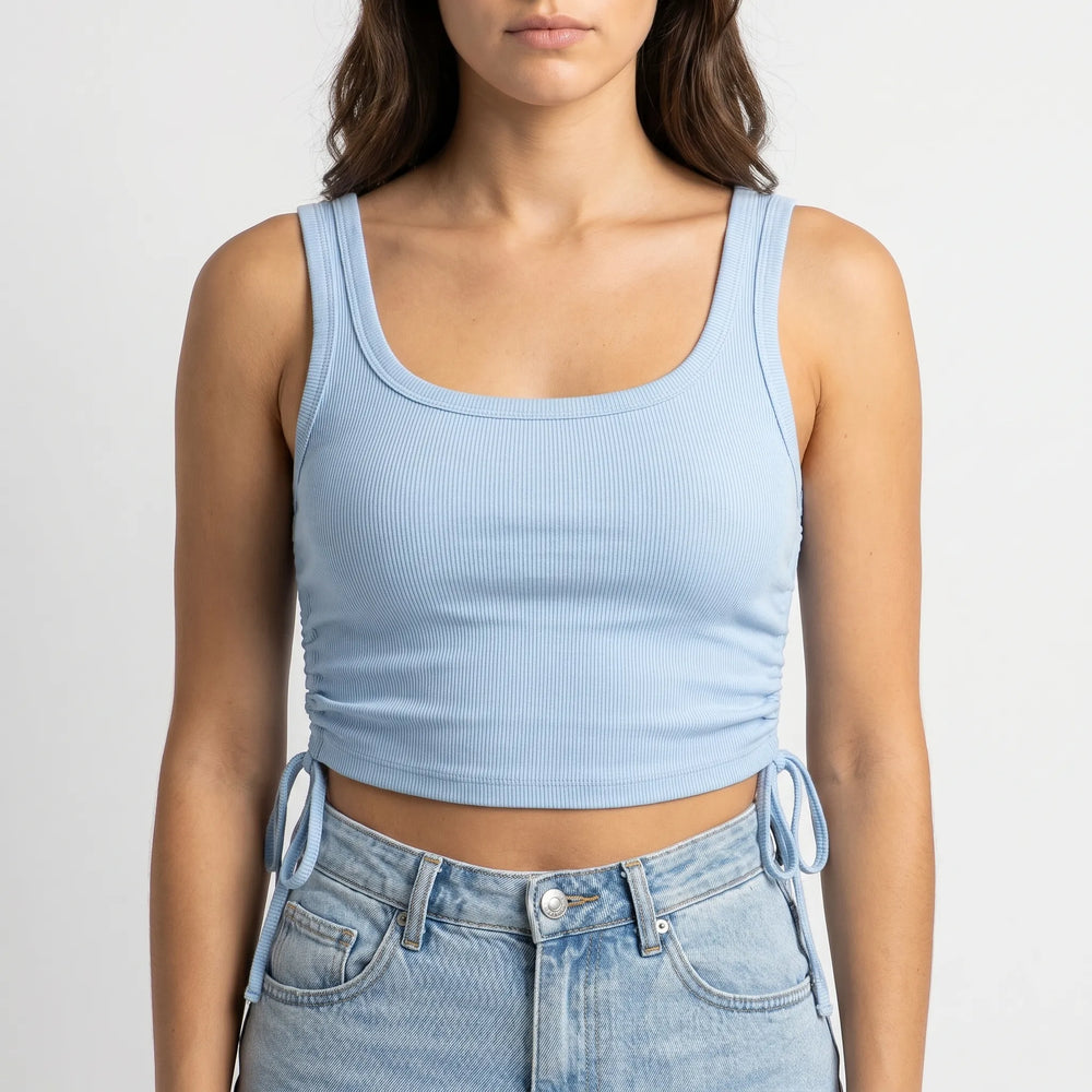 Crop top dames | Mouwloze crop top kort en stijlvol