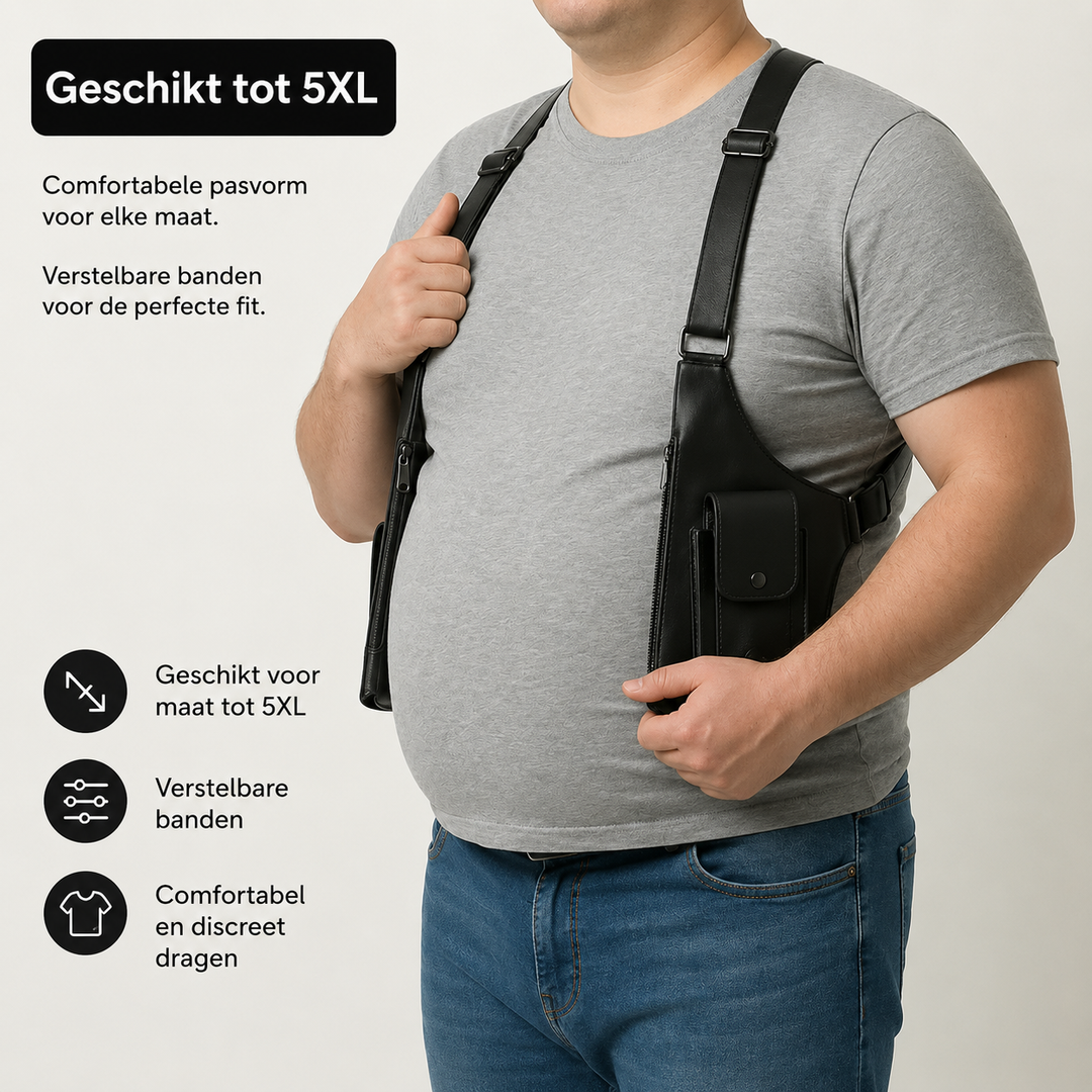 Crossbody tas | Verstelbare borsttas met meerdere vakken
