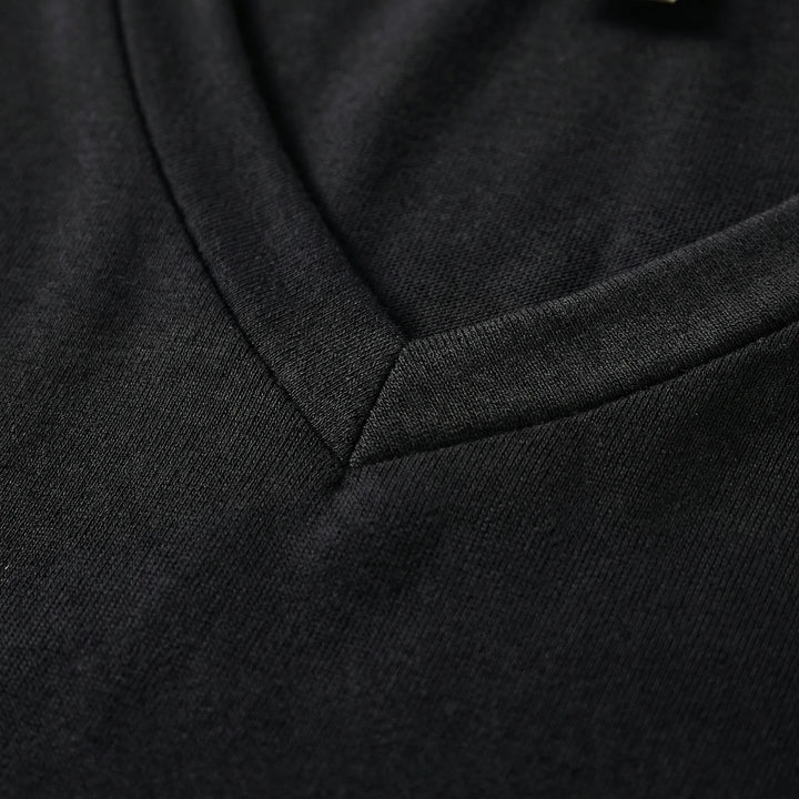 Dames T-shirt | Losvallend shirt met V-hals en korte mouwen
