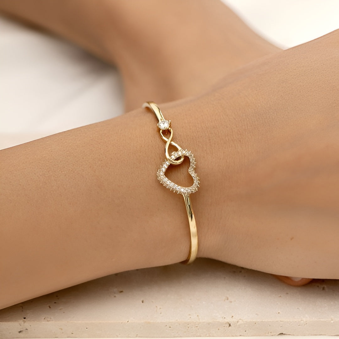 Dames armband | Verstelbare hart armband met elegant design