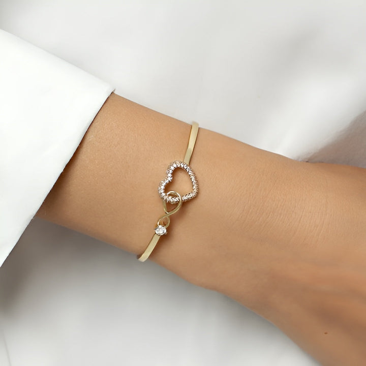 Dames armband | Verstelbare hart armband met elegant design