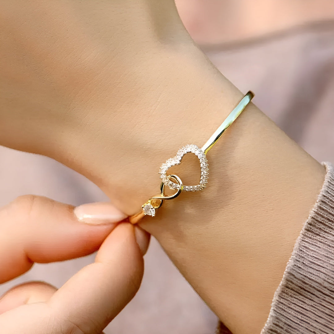 Dames armband | Verstelbare hart armband met elegant design