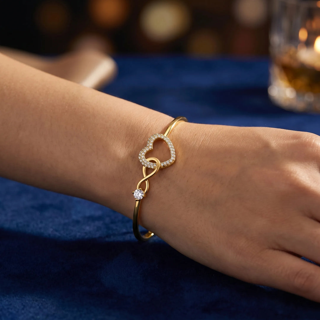Dames armband | Verstelbare hart armband met elegant design
