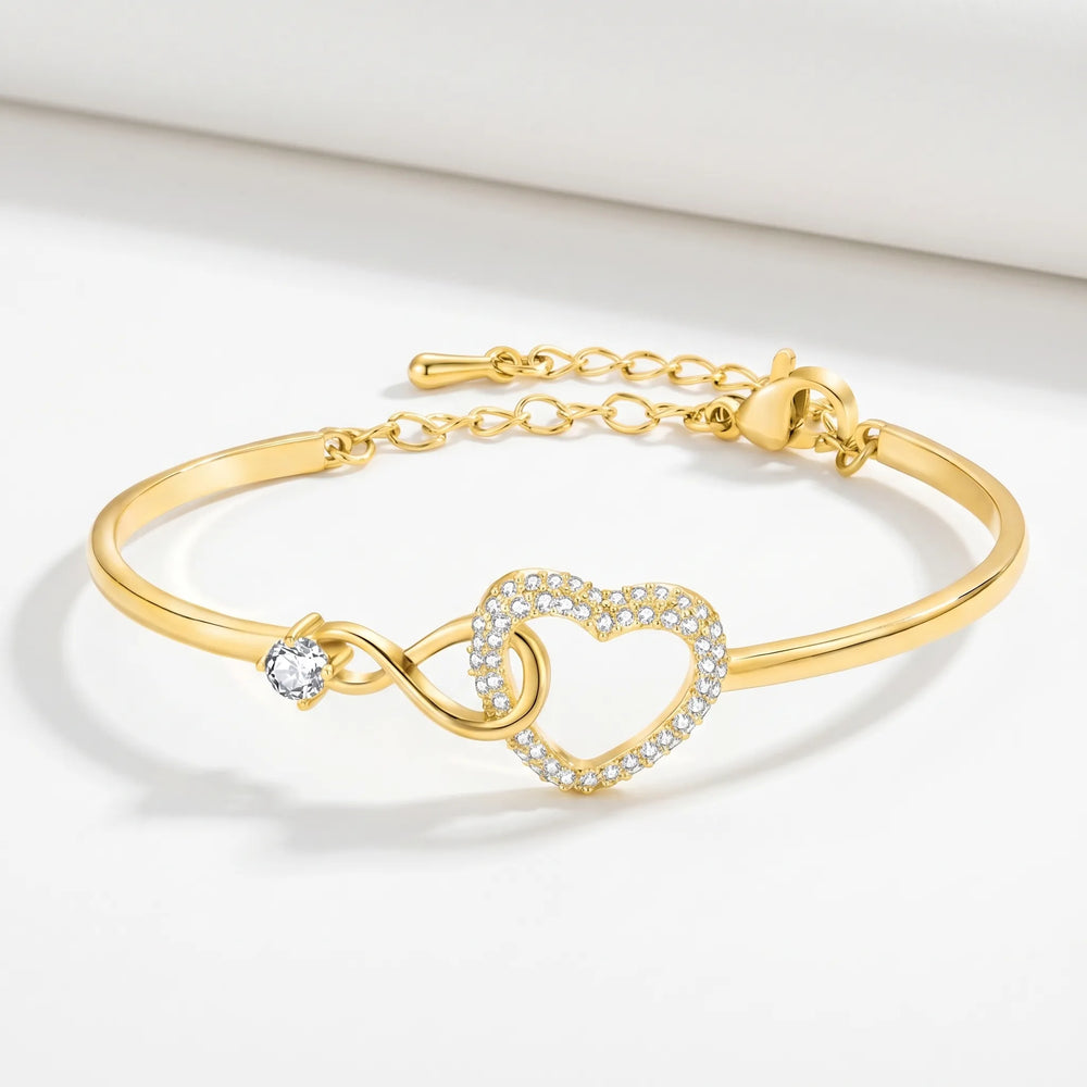Dames armband | Verstelbare hart armband met elegant design