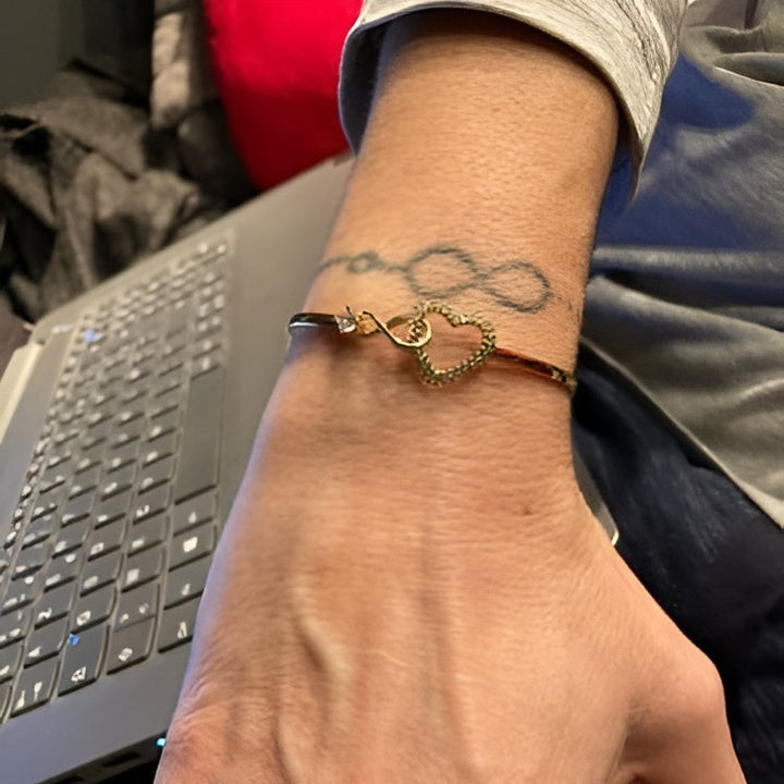 Dames armband | Verstelbare hart armband met elegant design