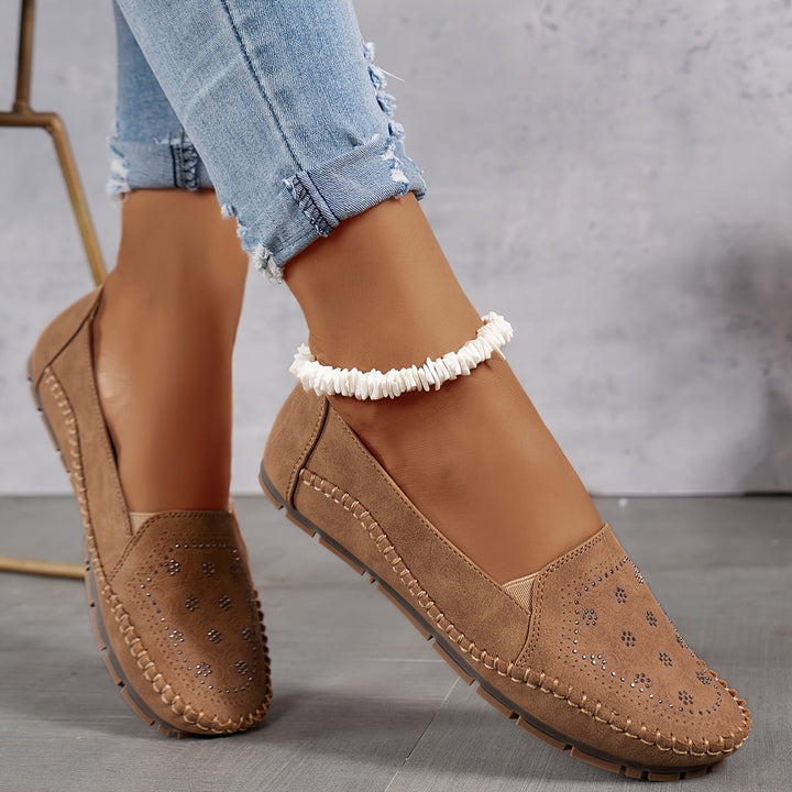 Dames instappers | Comfort instappers met bloemenpatroon