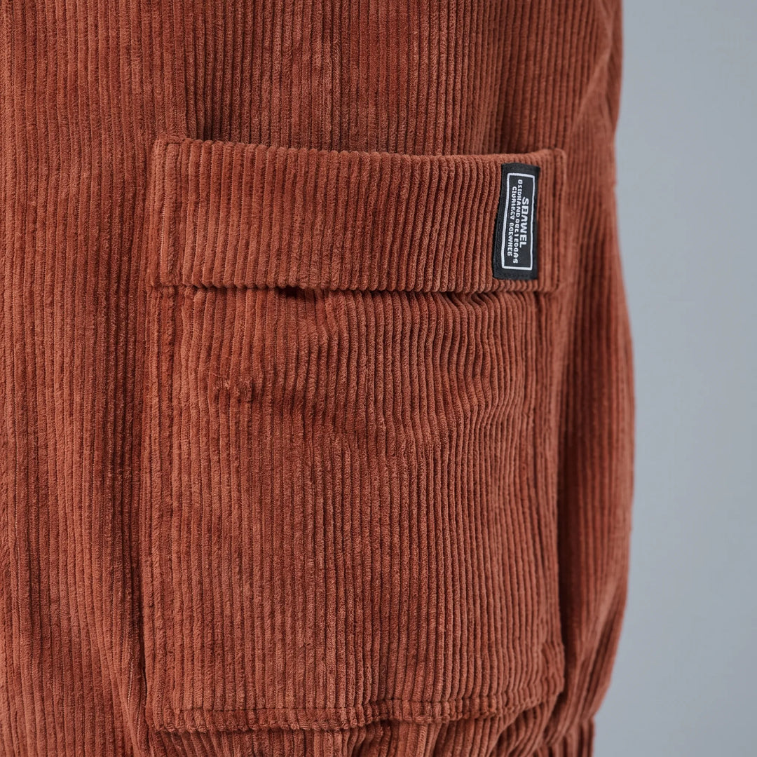 Dames jack | Corduroy tussenjas met capuchon en ritssluiting