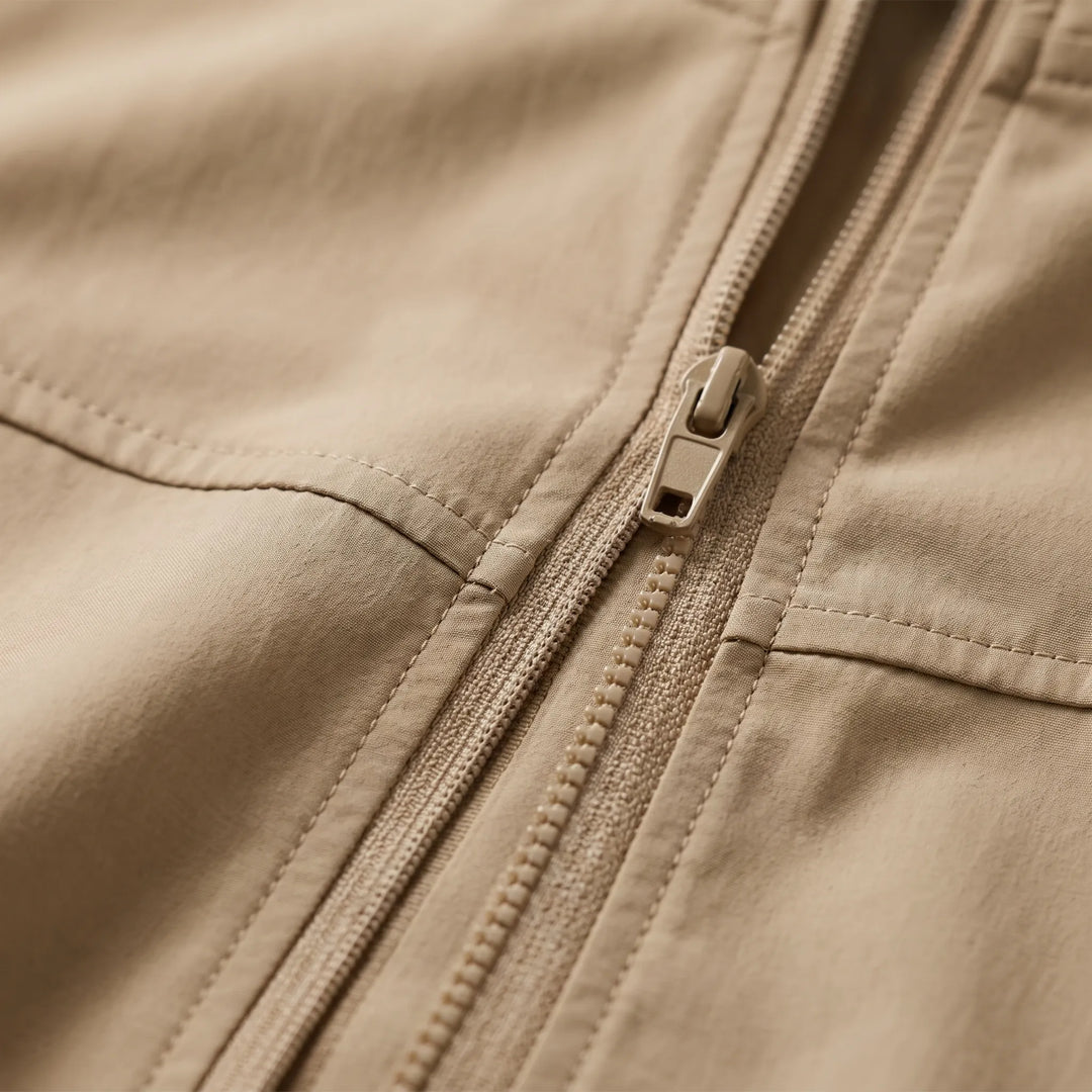 Dames jack | Sportief kort model met hoge kraag en rits
