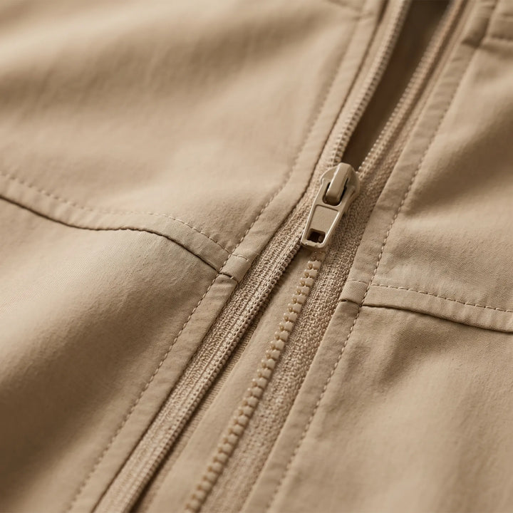 Dames jack | Sportief kort model met hoge kraag en rits