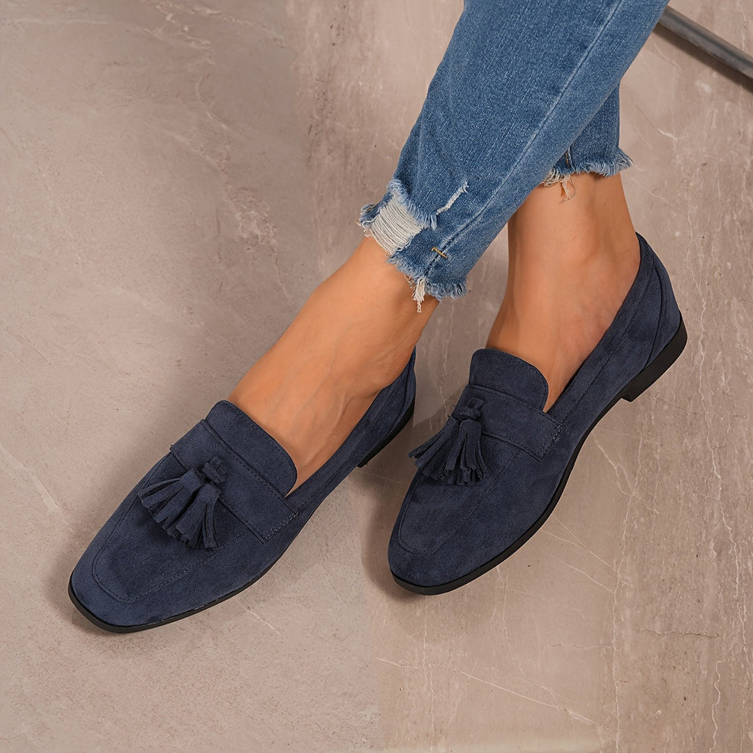 Dames loafers | Instappers met kwastjes en comfortabele zool