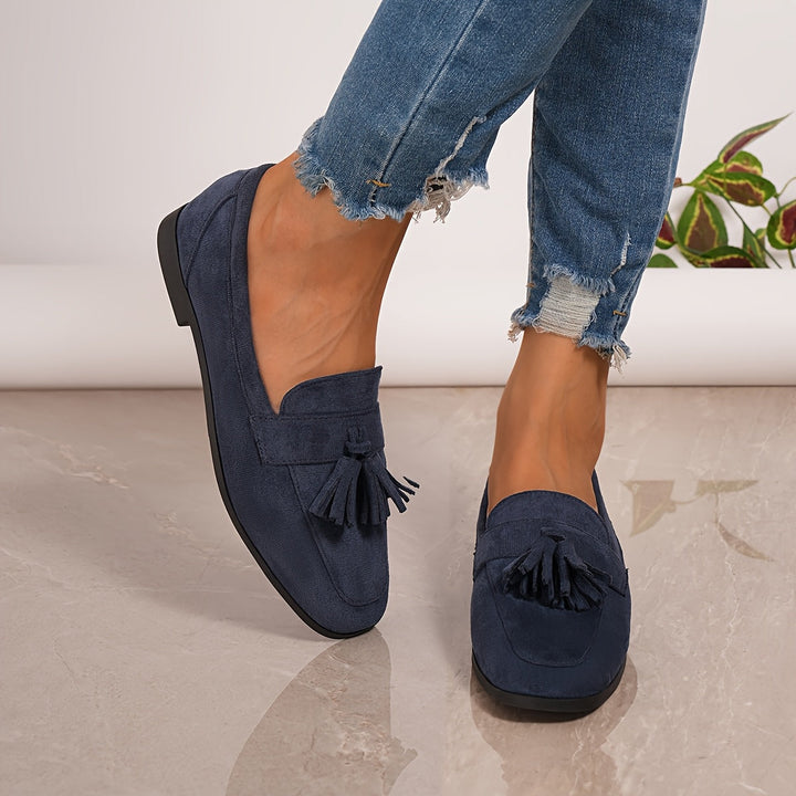 Dames loafers | Instappers met kwastjes en comfortabele zool