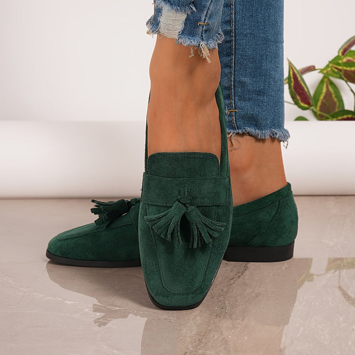 Dames loafers | Instappers met kwastjes en comfortabele zool