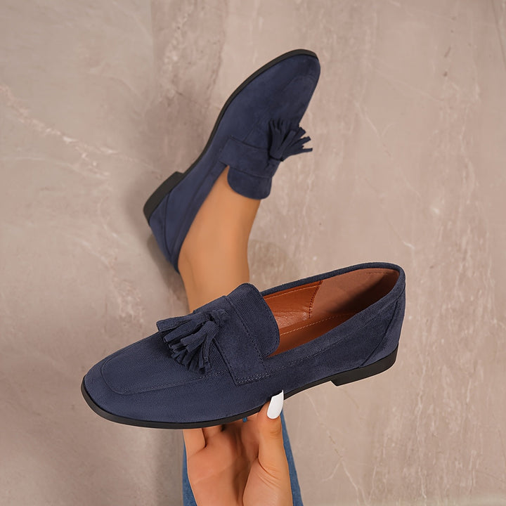 Dames loafers | Instappers met kwastjes en comfortabele zool